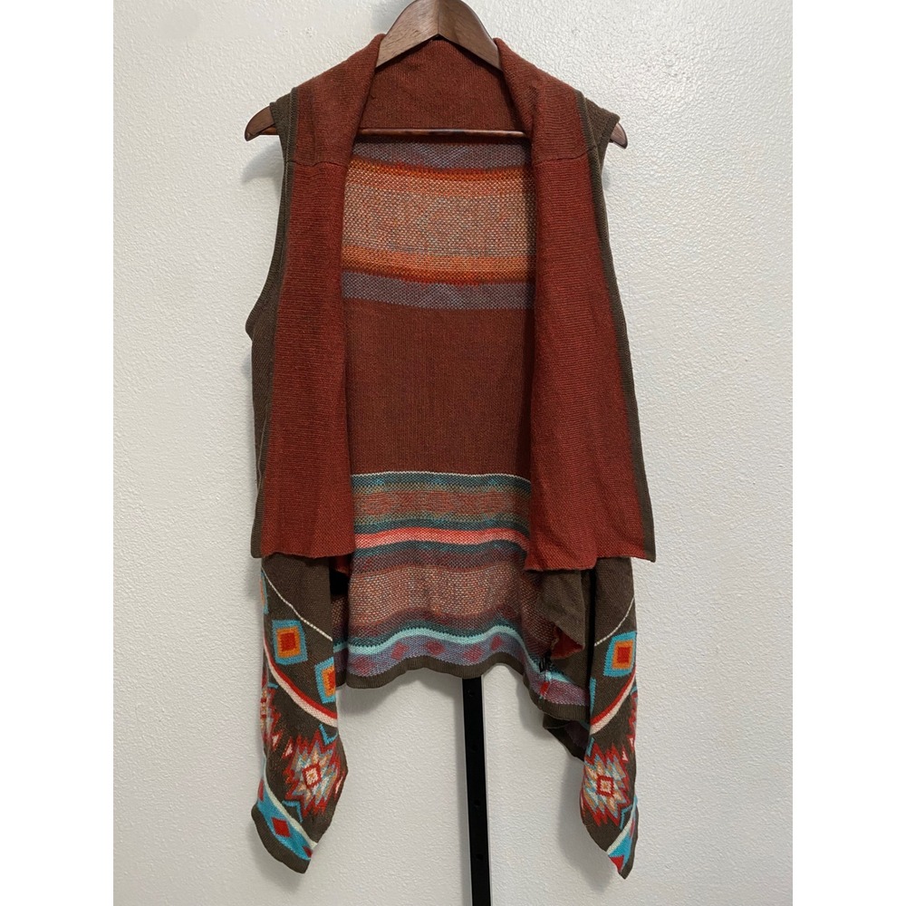 Women's Aztec Knit Shawl Cardigan Southwest Western Boho Indie Festival